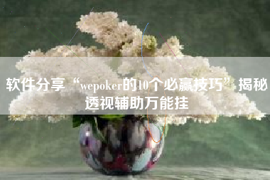 软件分享“wepoker的10个必赢技巧”揭秘透视辅助万能挂